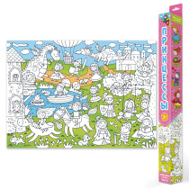 Раскраска-плакат в коробке для малышей. Принцессы. 70х50 см.