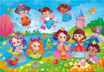 Пазл листовой. Сказочные феи. 24 детали. А4