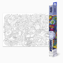 Раскраска-плакат в коробке Дудл. Космос. Серия Большая раскраска. 101х69 см.