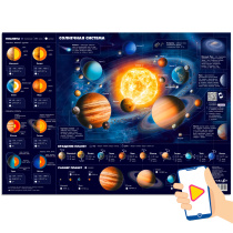 Плакат дидактический с доп.реальностью. Солнечная система. А2