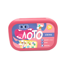 Лото в пластиковом боксе. Азбука. 36 фишек.