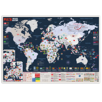 Карта мира. МЕГАФЛАГОМАНИЯ, 157х107 см, ЛАМ. в тубусе 