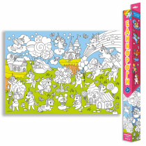 Раскраска-плакат в коробке для малышей. Единороги. 70х50 см.