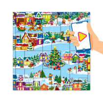 Пазл листовой с доп.реальностью. Головоломка 23 детали. С Новым годом! 30х30,5 см.