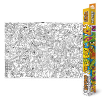 Раскраска-плакат в коробке Дудл. Котики. Серия Большая раскраска. 101х69 см.