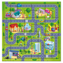 Пазл листовой с доп.реальностью. Головоломка 23 детали. Город. 30х30,5 см.