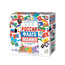Игра карточная 15х15х4. ФЛАГОМАНИЯ с голосовым помощником. РОССИЯ.