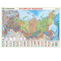 ПРОкарта интерактивная РОССИЯ П/А, 101х69 см, 1:8,2 млн, ЛАМ. с европодвесом