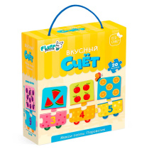 Пазл-макси в коробке с веревочной ручкой. Паровозик. Вкусный счёт. 20 деталей. Пазл-макси в коробке с веревочной ручкой. Паровозик. Вкусный счёт. 20 деталей.