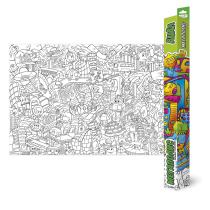 Раскраска-плакат в коробке Дудл. Мегаполис. Серия Большая раскраска. 101х69 см.