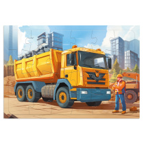 Пазл листовой. Грузовик. 24 детали. А4