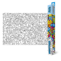 Раскраска-плакат в коробке Дудл. Монстрики. Серия Большая раскраска. 101х69 см.