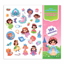 Весёлые наклейки. Сказочные феи и принцессы. 150шт. 22,7х20,8 см.