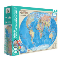 Пазл-карта с доп.реальностью. Мир политический. 260 деталей. Пазл-карта с доп.реальностью. Мир политический. 260 деталей.
